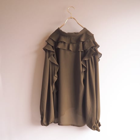 "Liz Craiborne" ruffle sheer blouse