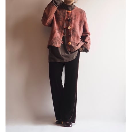 made in Nepal dragon design cropped jacket