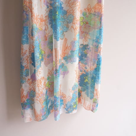 70s floral sheer maxi dress