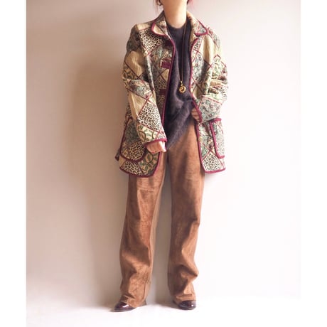 "BLAIR" floral pattern tapestry jacket