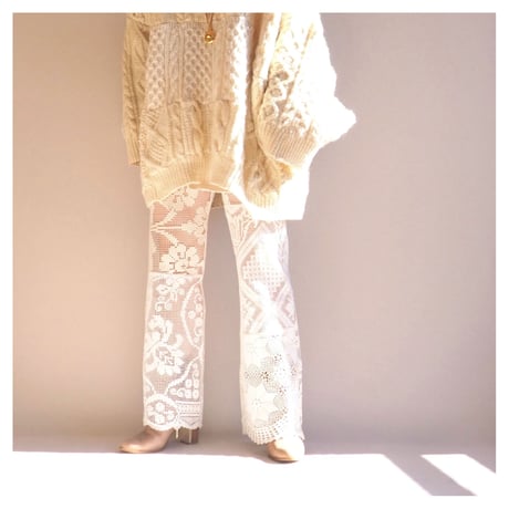 original remake patchwork lace pants (B)