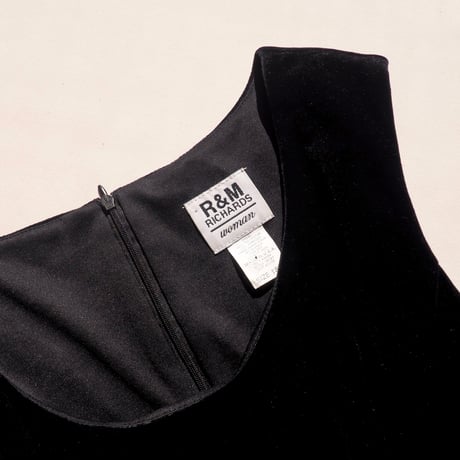 "R&M Richards" velours sleeveless maxi dress