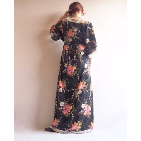 "C&A" floral semi sheer maxi dress