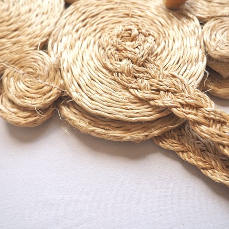 vintage raffia circle  bag