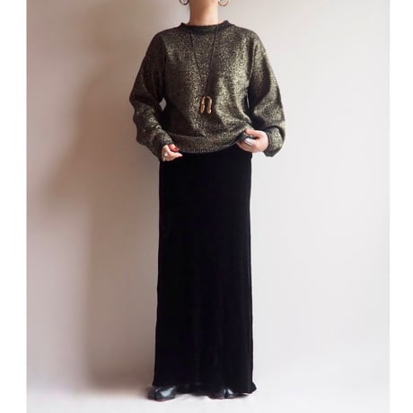vintage cropped metallic sweater