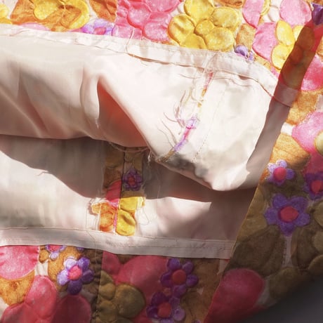 70s floral emboss maxi skirt
