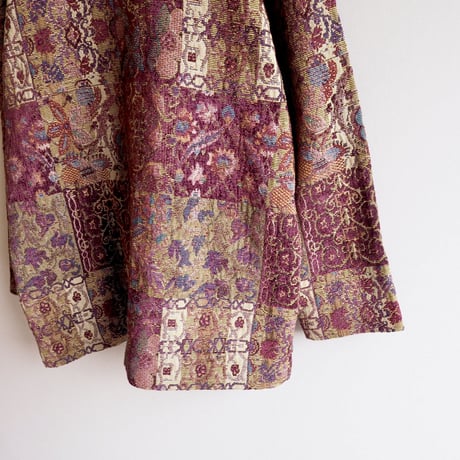 "Studio Works" floral tapestry jacket
