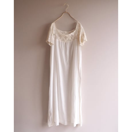 vintage crochet cotton midi dress