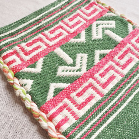 90s Greece fringe rug bag