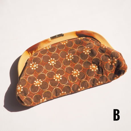 70〜80s floral clutch bag