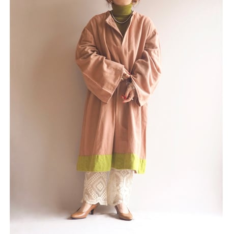 vintage flare sleeve bicolor tunic dress