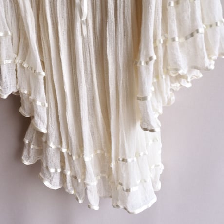 Greece ivory gauze blouse