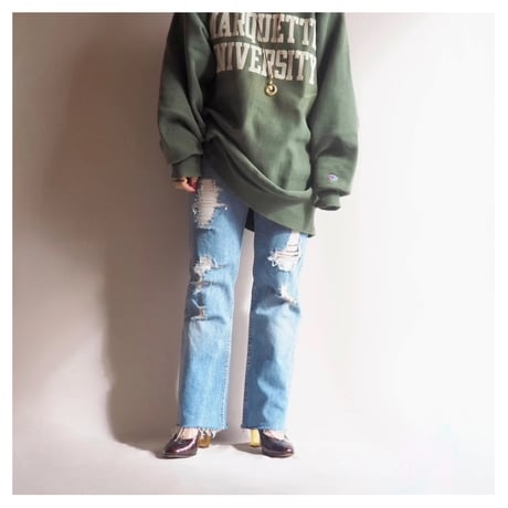90s made in USA Levi's 517 damage denim