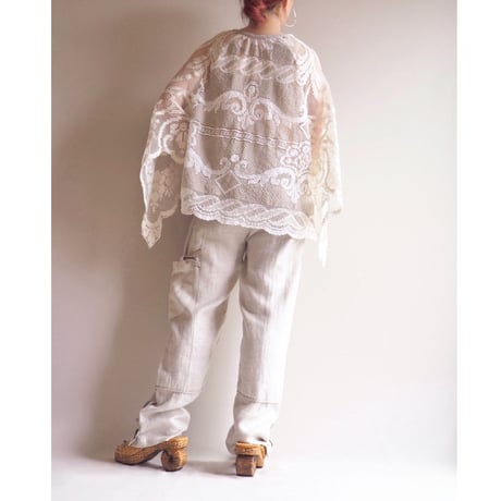vintage folk linen design pants