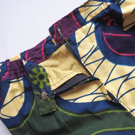 vintage african batik mermaid maxi skirt
