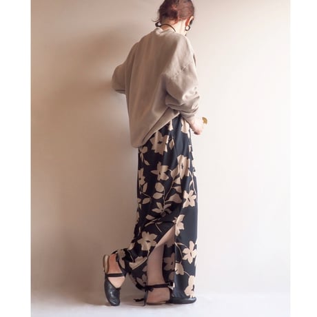 "NOTATIONS" floral maxi skirt