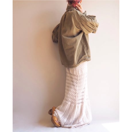 vintage balloon sleeve folk blouse