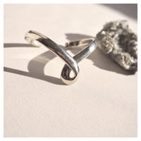 vintage Mexican silver wave bangle