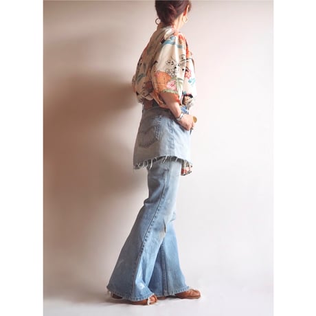 90s made in USA Levi's 501 remake wrap skirt