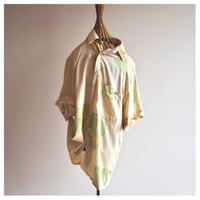 vintage floral print oversized s/s blouse