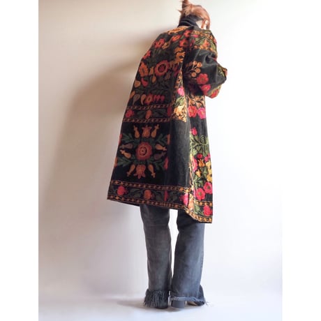 vintage suzani embroidered robe