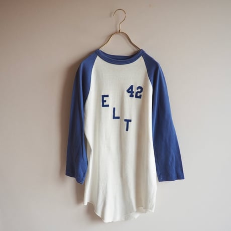 80〜90s numbering print raglan tee