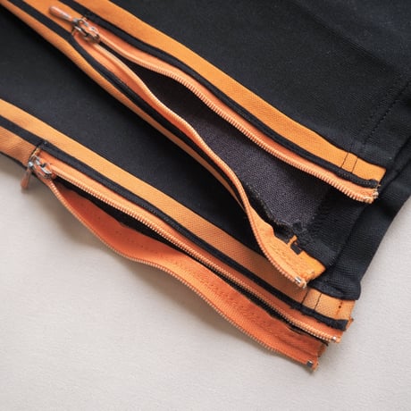 80s "Adidas" black × orange track pants