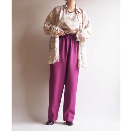 vintage silk abstract oversized blouse