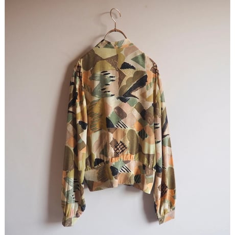 "Nostalghia" silk abstract print blouse