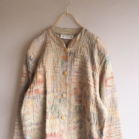 "ORVIS" textured tapestry jacket