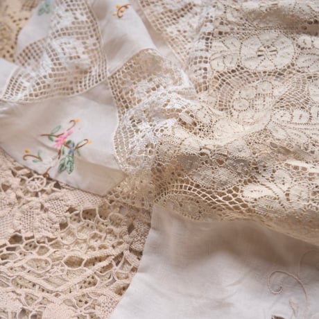 original remake lace patchwork maxi skirt 【E】