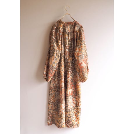70s floral semi sheer maxi dress