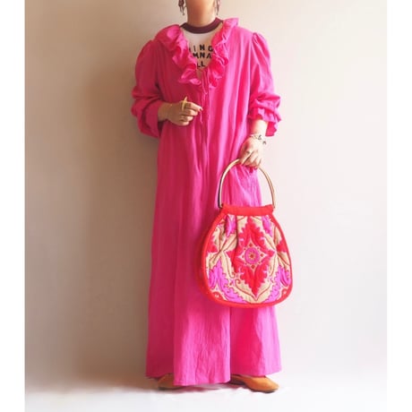 70s〜 "Chiha" ruffle maxi dress