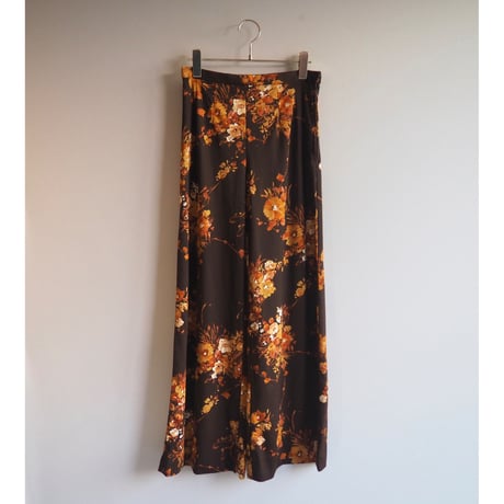 70s floral wide flare pants