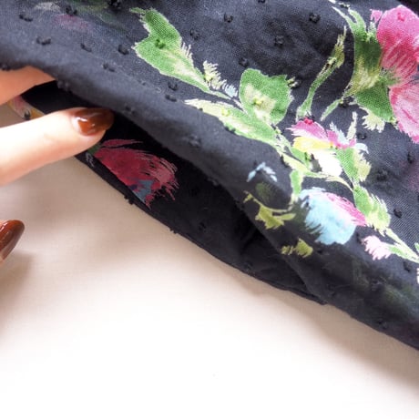 80〜90s floral sheer maxi dress