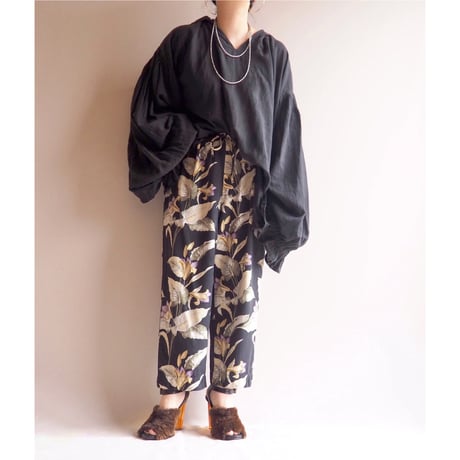 ”Coldwater Creek" floral silk easy pants
