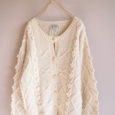 vintage floral popcorn cardigan