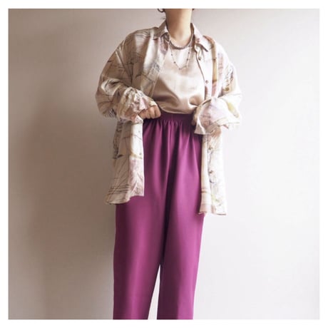 vintage silk abstract oversized blouse