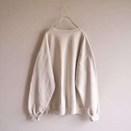 90s beige college print sweat