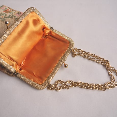 50s〜 made in Italy floral tapestry bag