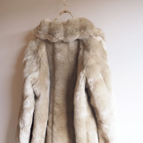 70s "Sears" beige faux fur coat