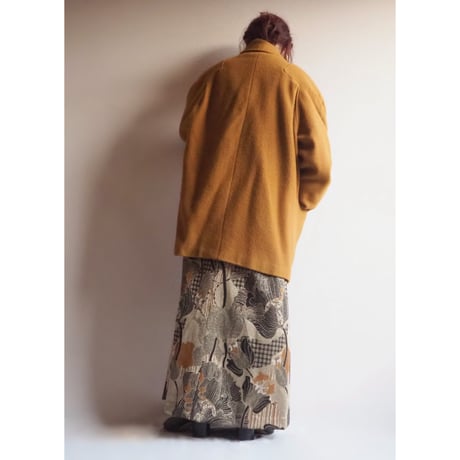 vintage cocoon design wool coat