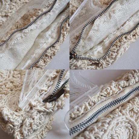 30〜40s lucite crochet woven bag  (IV)