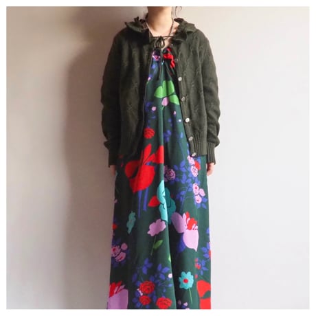 vintage ruffle folk cardigan