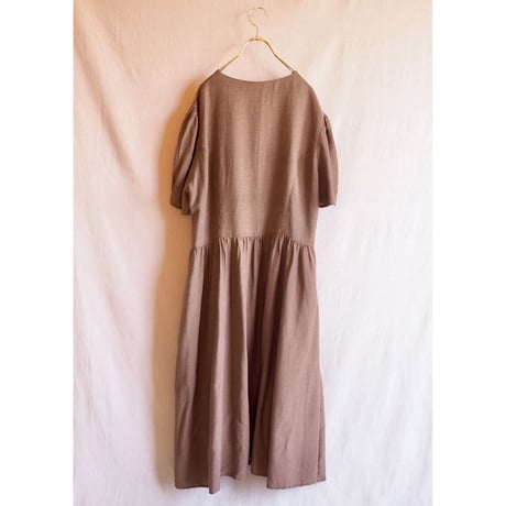 euro vintage brown oversized maxi dress