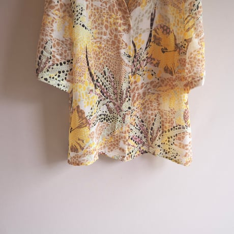 vintage abstract print blouse