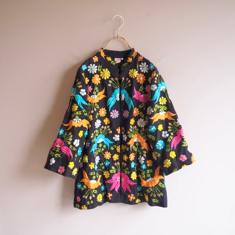 70〜80s "Dion's" floral embroidered jacket