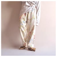 ”Talbot" floral silk × cotton pants