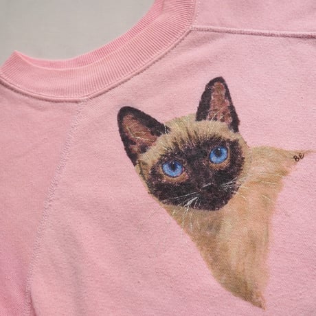 80〜90s cat print sweatshirt