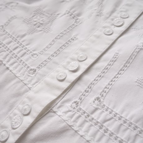 80〜90s folk cotton design blouse